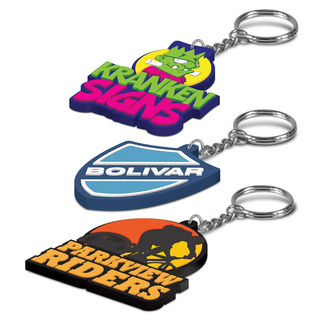 PVC Key Ring Small - One Side Moulded